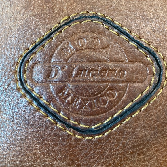 Vintage MODA D’Luciano Mexico Brown Leather Shoulder Bag Purse - Picture 4 of 16